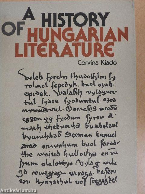 A History of Hungarian Literature