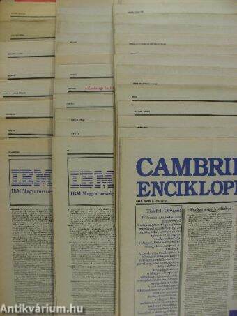 Cambridge enciklopédia 1992. április-december/2 db Függelék + 8 tábla színes képmelléklet
