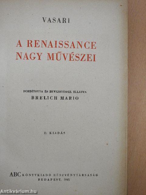 A renaissance nagy művészei