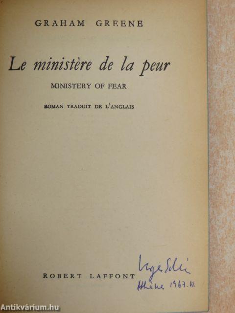 Le ministére de la peur