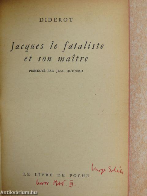 Jacques le fataliste et son maitre