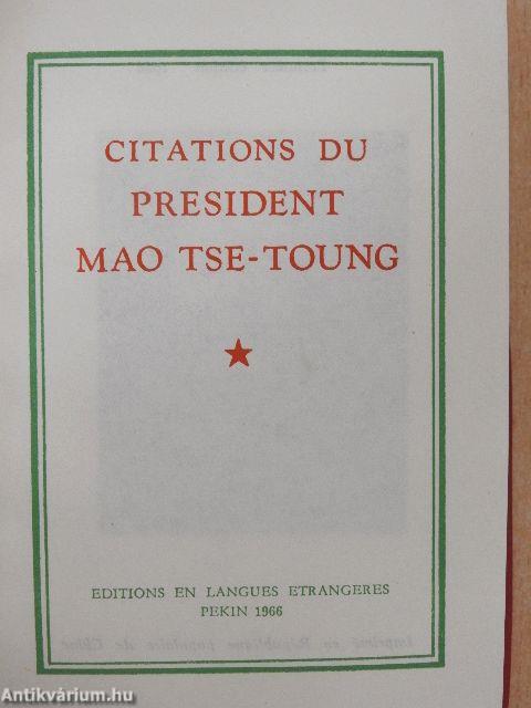 Citations du President Mao Tse-Toung