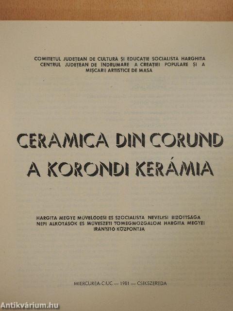 A korondi kerámia