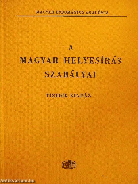 A magyar helyesírás szabályai