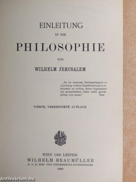 Einleitung in die Philosophie 