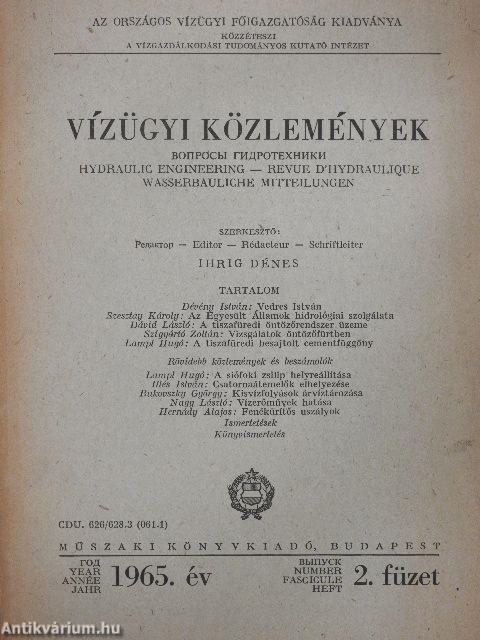 Vízügyi Közlemények 1965/2.