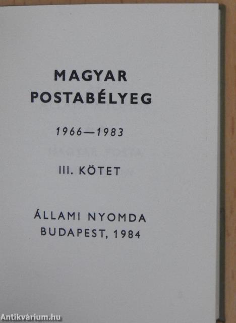 Magyar postabélyeg III. (minikönyv) (számozott)