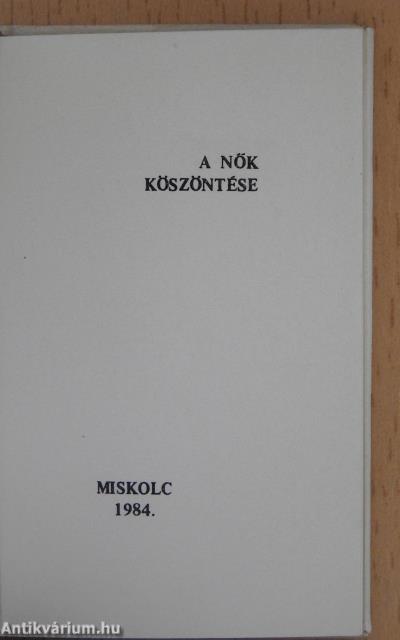 A nők köszöntése (minikönyv) (számozott)