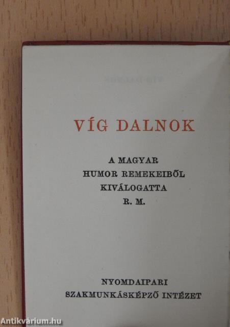 Víg dalnok (minikönyv) (számozott)