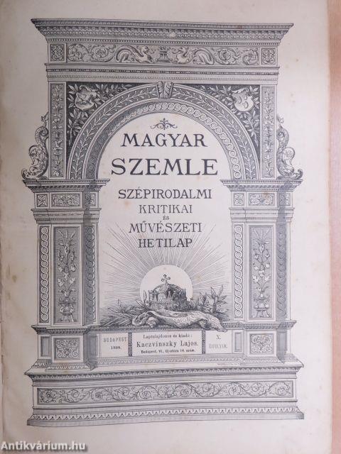 Magyar Szemle 1898. január-december