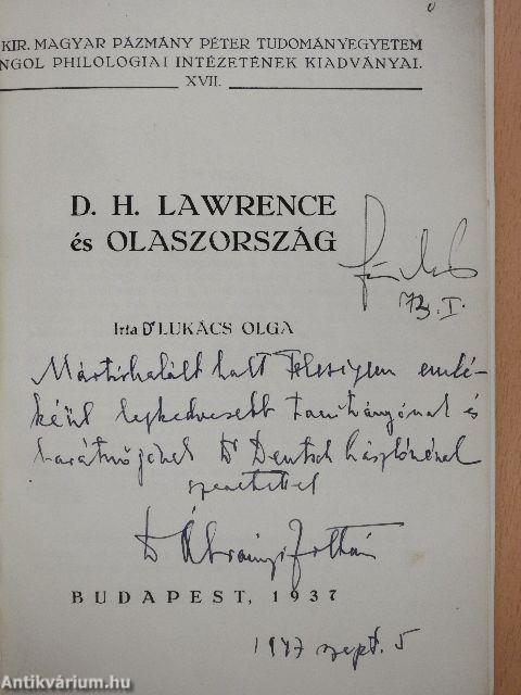 D. H. Lawrence és Olaszország