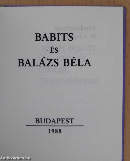 Babits és Balázs Béla (minikönyv)