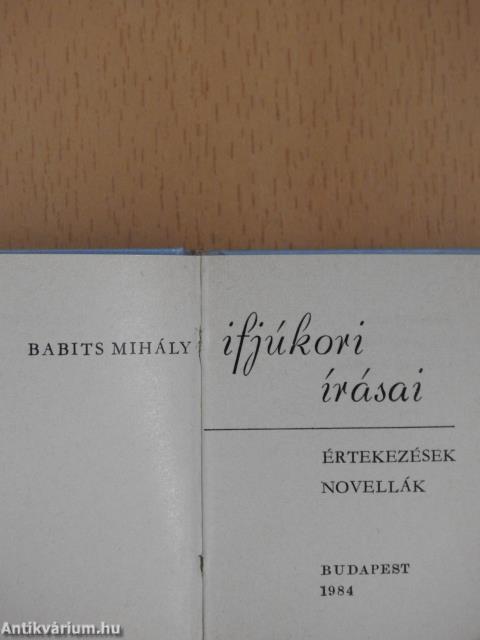 Babits Mihály ifjúkori írásai (minikönyv)