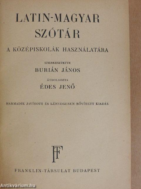 Latin-magyar szótár