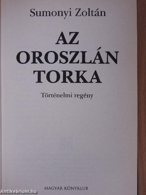 Az oroszlán torka (dedikált példány)