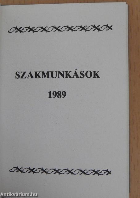 Szakmunkások 1989 (minikönyv)