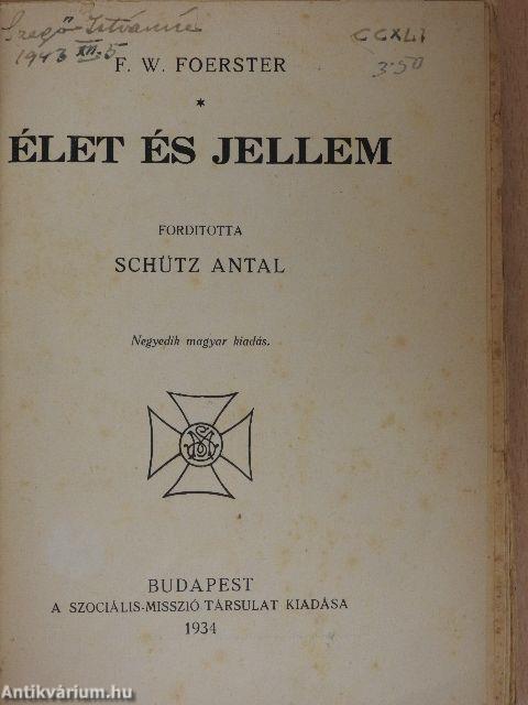 Élet és jellem