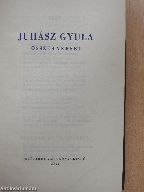 Juhász Gyula összes versei II. (töredék)