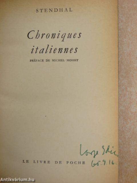 Chroniques italiennes