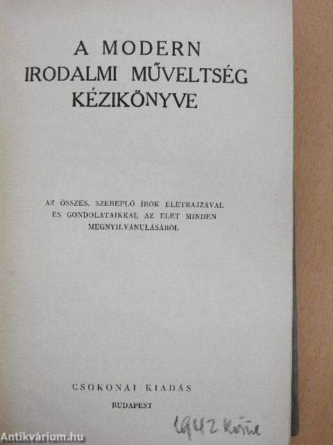 A modern irodalmi műveltség kézikönyve