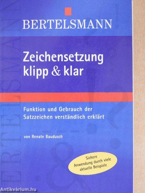 Zeichensetzung klipp & klar