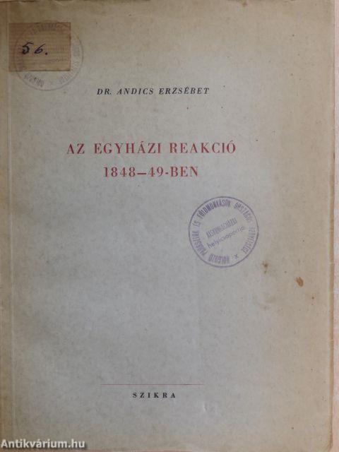 Az egyházi reakció 1848-49-ben