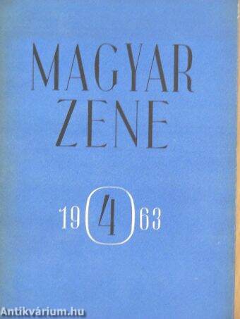 Magyar Zene 1963/4.
