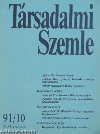 Társadalmi Szemle 1991. október