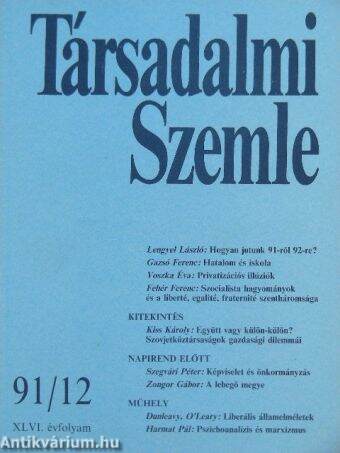 Társadalmi Szemle 1991. december
