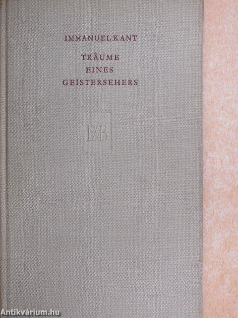 Träume eines Geistersehers (Dr. Castiglione László könyvtárából)