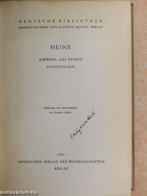 Heine (Dr. Castiglione László könyvtárából)