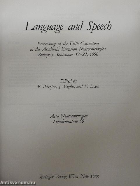 Language and Speech