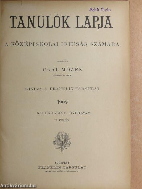 Tanulók lapja 1902. április-1902. szeptember (fél évfolyam)