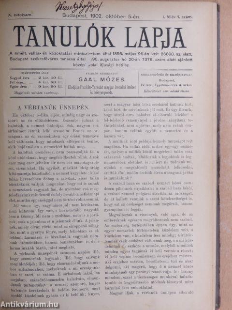 Tanulók lapja 1902. október-1903. márczius (fél évfolyam)