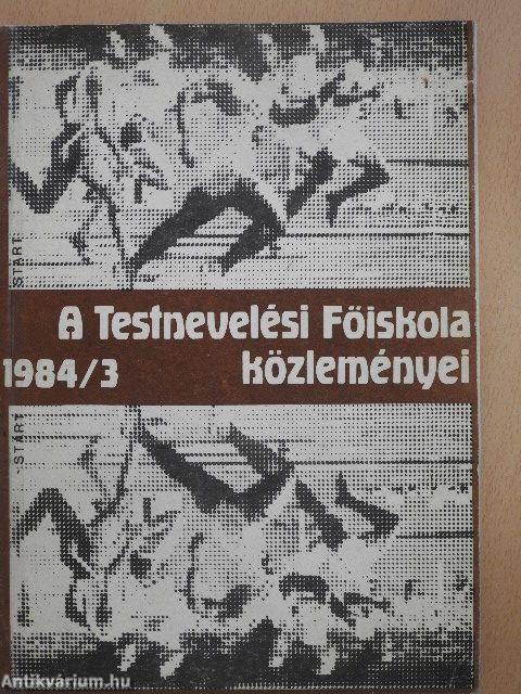 A Testnevelési Főiskola közleményei 1984/3.