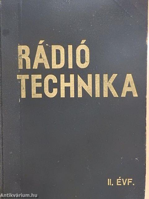 Rádió Technika 1937. január-december