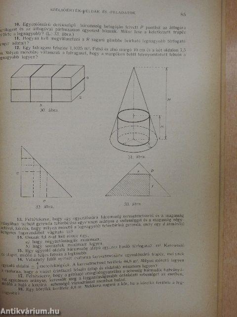 Műszaki matematikai gyakorlatok A. III.