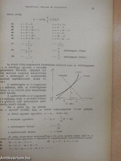 Műszaki matematikai gyakorlatok A. III.