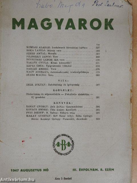 Magyarok 1947. augusztus