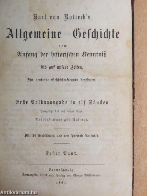 Allgemeine Geschichte vom Anfang der historischen Kenntniß bis auf unsere Zeiten 1-9. (gótbetűs) (nem teljes sorozat)