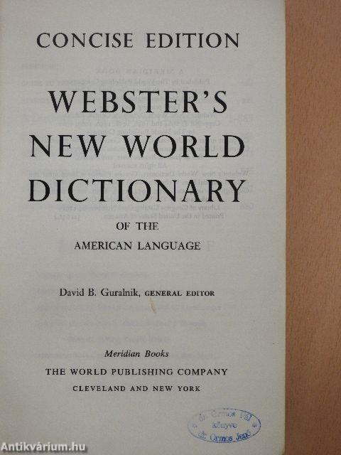 Webster's New World Dictionary of the American Language