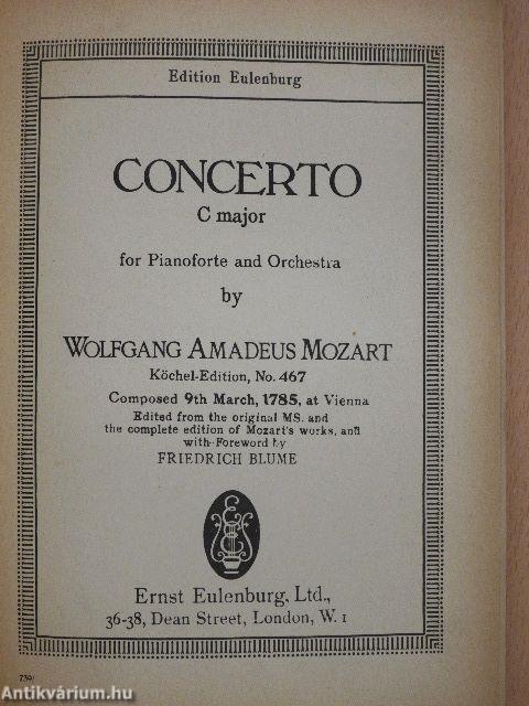 Concerto C major for Pianoforte and Orchestra