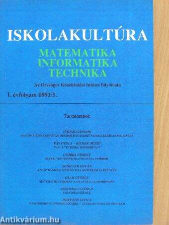 Iskolakultúra 1991/5.