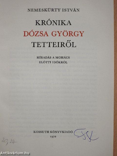 Krónika Dózsa György tetteiről