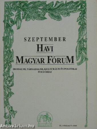 Szeptember Havi Magyar Fórum 2001.