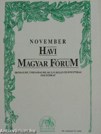 November Havi Magyar Fórum 2001.