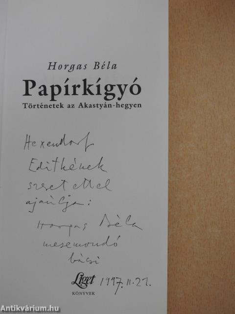 Papírkígyó (dedikált példány)