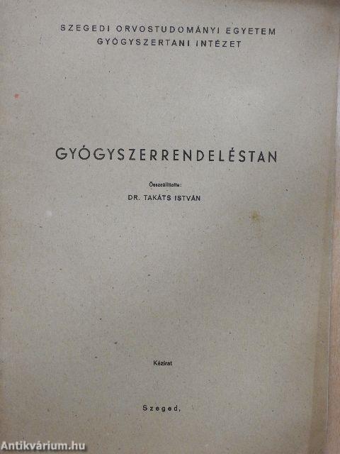 Gyógyszerrendeléstan