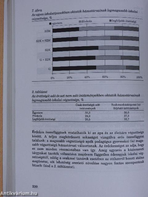 Tanári pálya és életkörülmények 1996/97