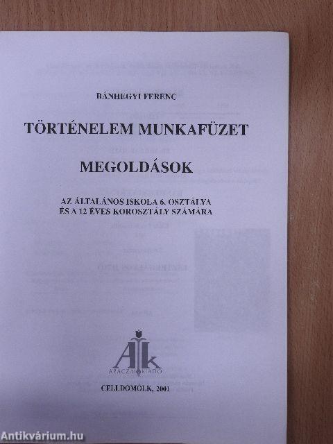 Történelem munkafüzet 6.